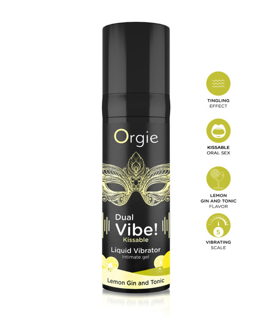 Gel d'excitation Dual Vibe Lemon Gin Tonic Liquid Vibrator