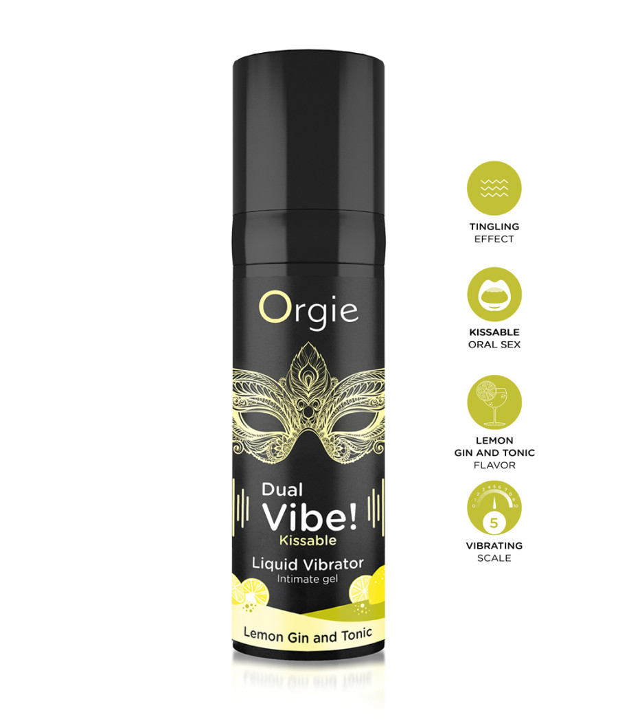 Gel d'excitation Dual Vibe Lemon Gin Tonic Liquid Vibrator