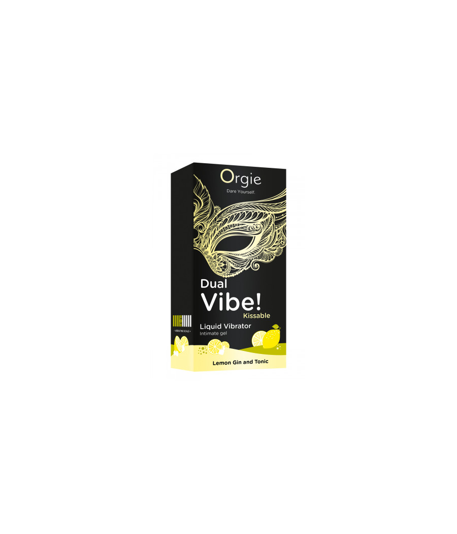 Gel d'excitation Dual Vibe Lemon Gin Tonic Liquid Vibrator