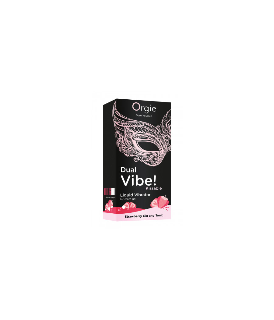 Gel d'excitation Dual Vibe Strawberry Gin Tonic Liquid Vibrator