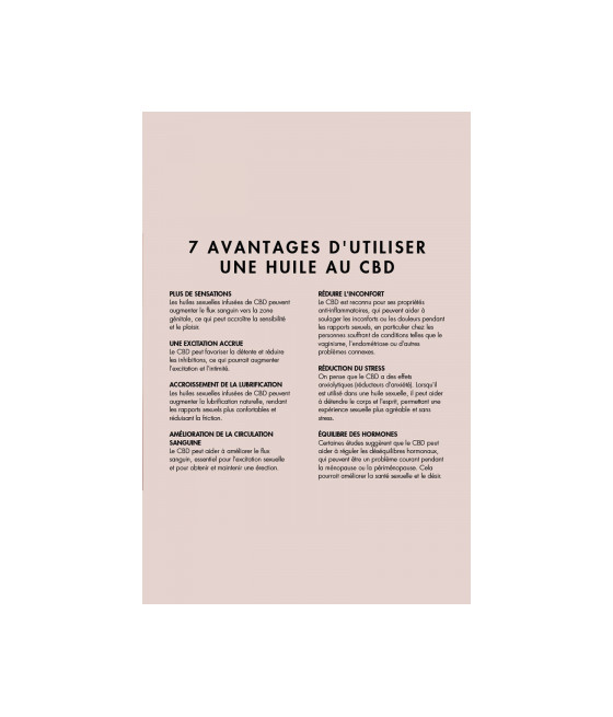 Huile stimulante au CBD Slow Sex - Bijoux Indiscrets