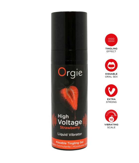 Gel d'excitation High Voltage Liquid Vibrator Fraise - Orgie