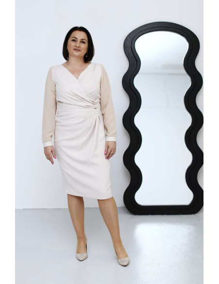 Robe de cocktail Élégante Beige