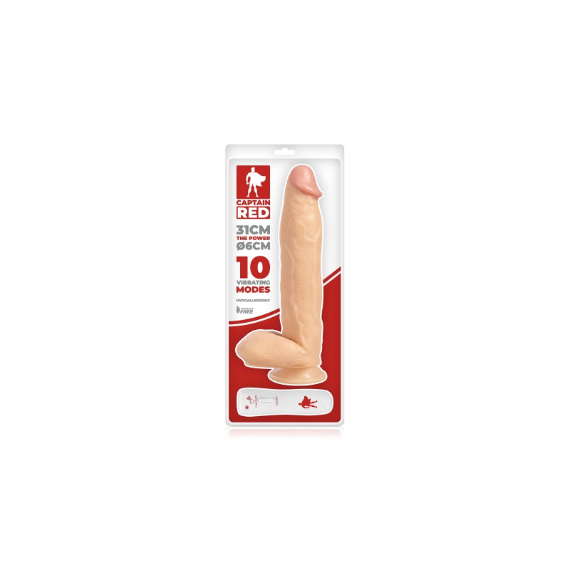 Vibro XXL The Power 31 x 6 cm - Captain Red