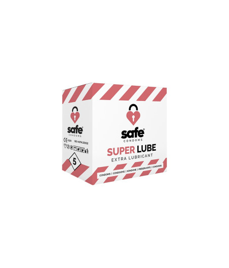5 préservatifs Safe Super Lube