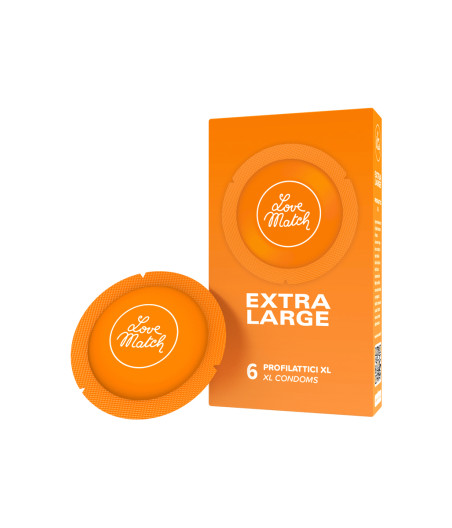 6 préservatifs extra-large Love Match