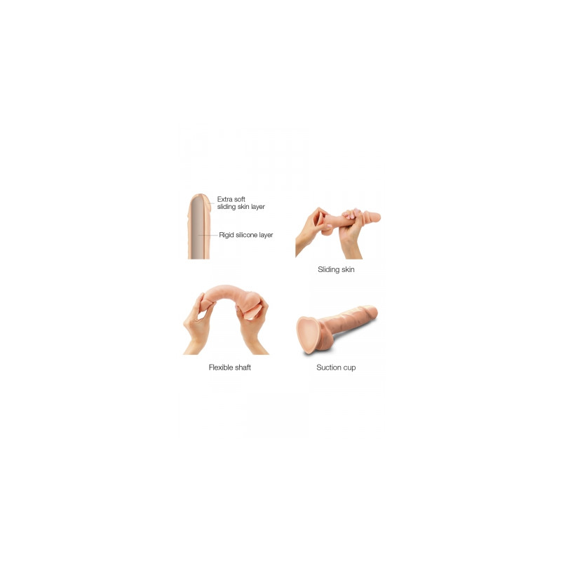 Gode double densité sliding skin XXL - Strap On Me