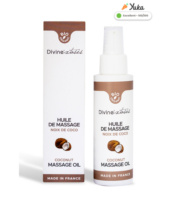 Huile de massage gourmande BIO Noix de coco