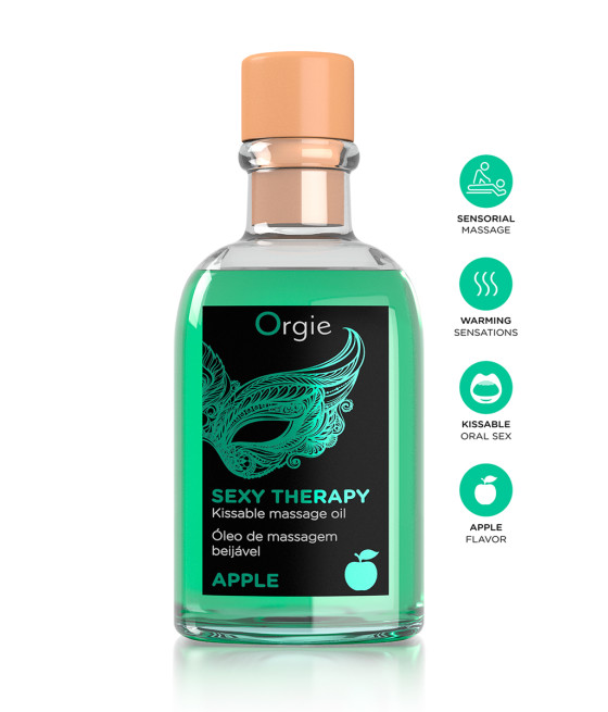 Huile de massage embrassable Sexy Therapy Pomme
