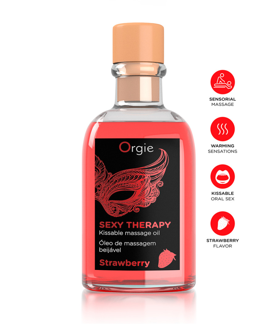 Huile de massage embrassable Sexy Therapy fraise Huile de massage embrassable Sexy Therapy fraise