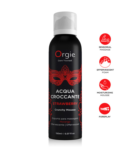 Mousse de massage effervescente Fraise 150ml