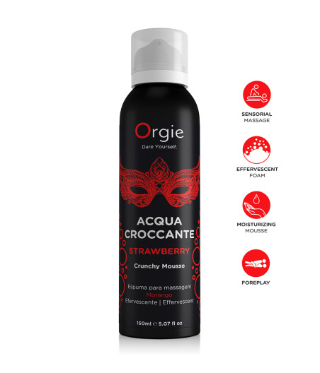 Mousse de massage effervescente Fraise 150ml