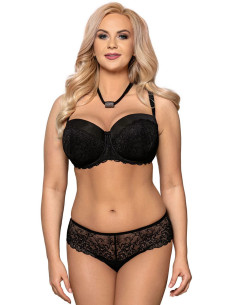 Soutien-gorge sans-bretelles Classique en Microfibre Noir