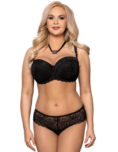 Soutien-gorge sans-bretelles Classique en Microfibre Noir