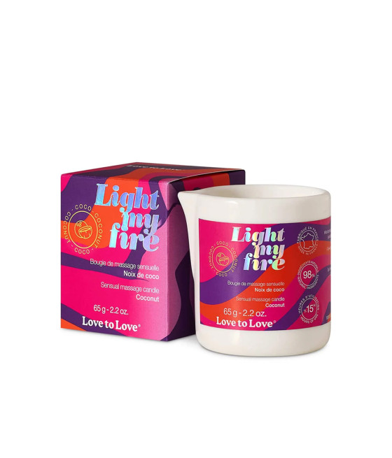 Bougie de massage Noix de coco - Love to Love