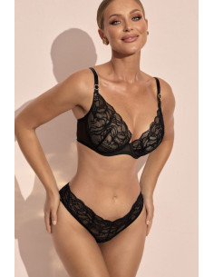 Soutien-Gorge Push-Up Délicat en Dentelle Noir 2
