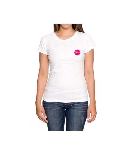 Tee-shirt  J&M blanc - spécial  femme