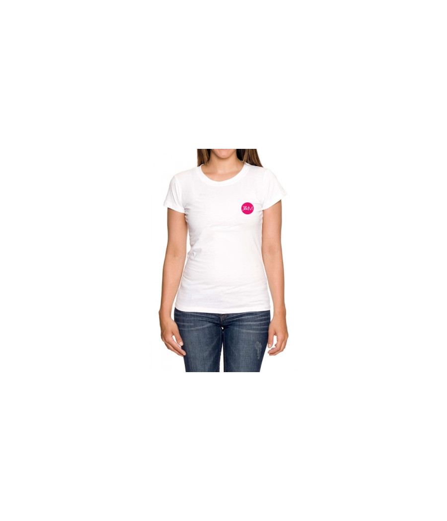 Tee-shirt  J&M blanc - spécial  femme Tee-shirt  J&M blanc - spécial  femme