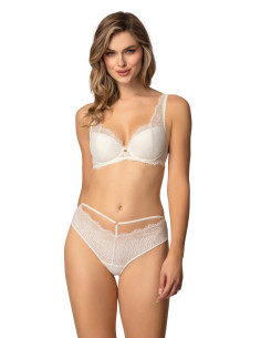 Soutien-Gorge Push-Up Délicat en Dentelle Beige