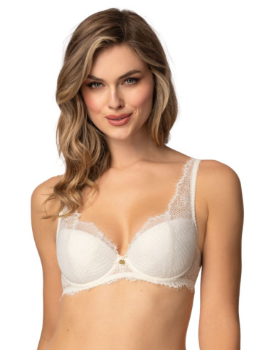 Soutien-Gorge Push-Up Délicat en Dentelle Beige
