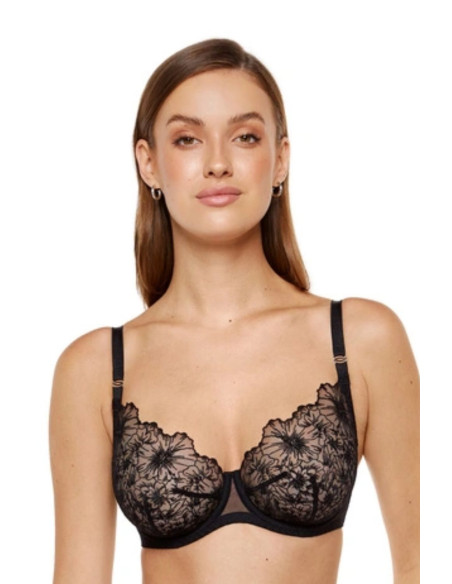 Soutien-Gorge Souple Élégant en Broderie