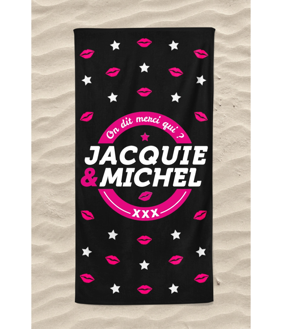 Serviette de plage Jacquie et Michel Bisous