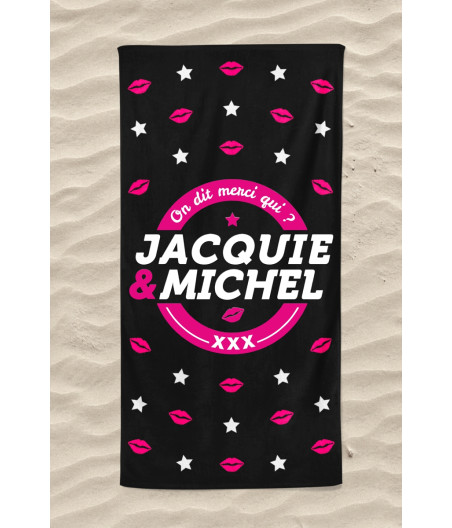 Serviette de plage Jacquie et Michel Bisous