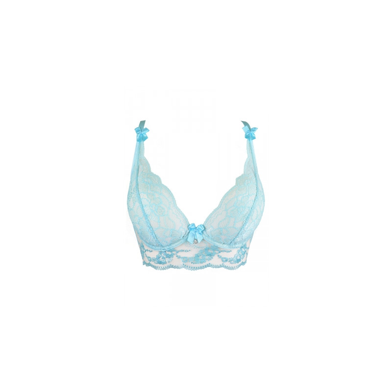 Soutien-gorge dentelle bleu V-10121 - Axami