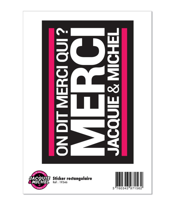 Grand sticker J&M rectangle noir