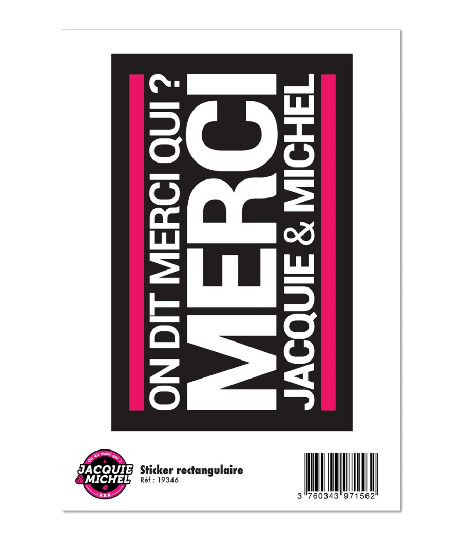 Grand sticker J&M rectangle noir Grand sticker J&M rectangle noir