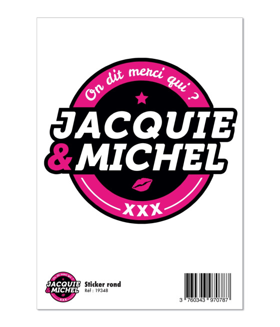 Grand sticker J&M rond noir