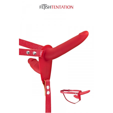 Double gode ceinture rouge - Fetish Tentation