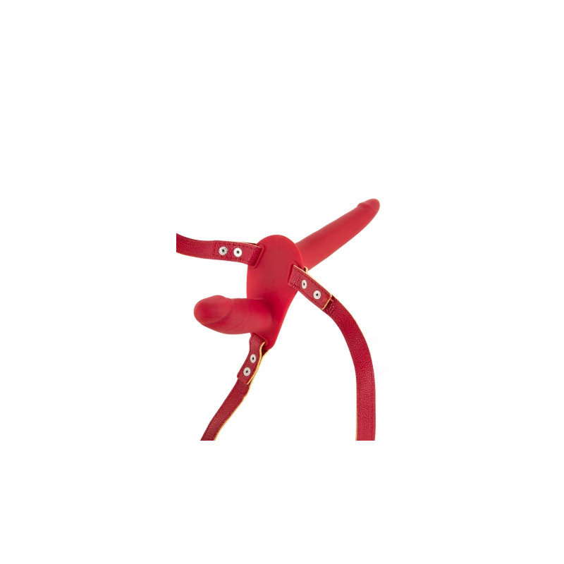 Double gode ceinture rouge - Fetish Tentation