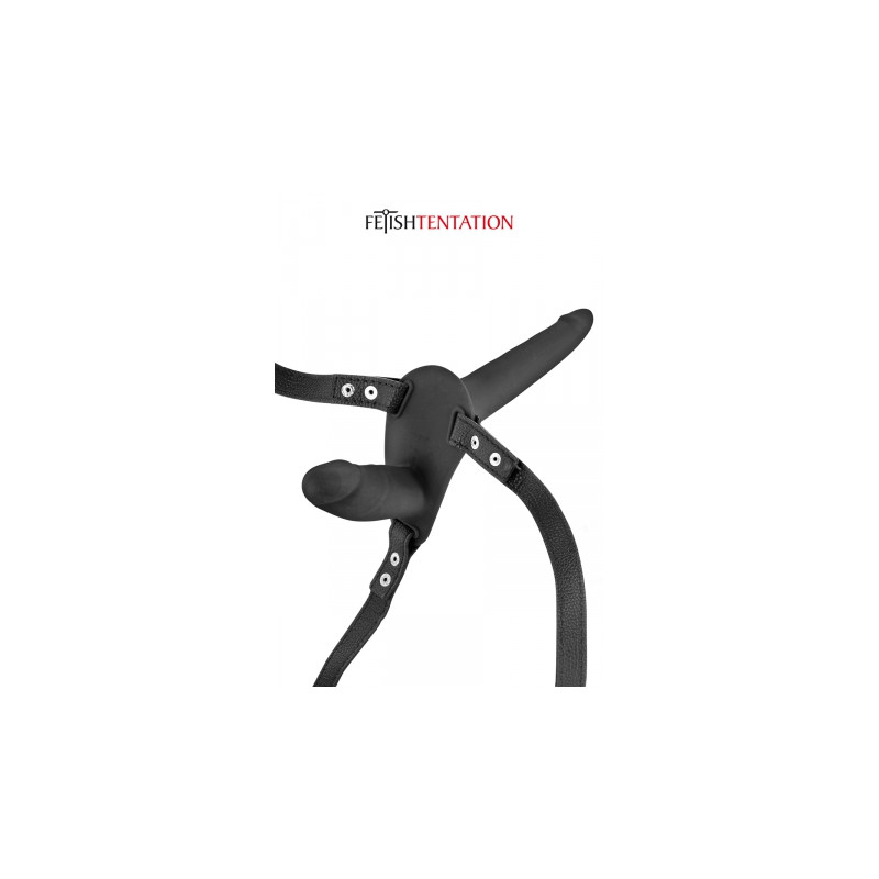 Double gode ceinture noir - Fetish Tentation