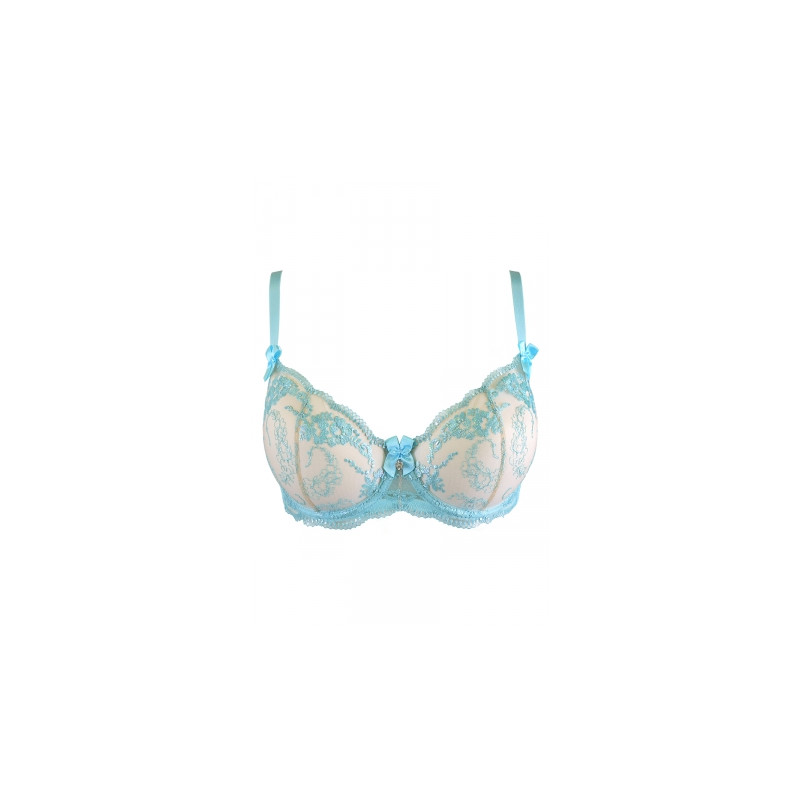 Soutien-gorge dentelle bleu V-10131 - Axami