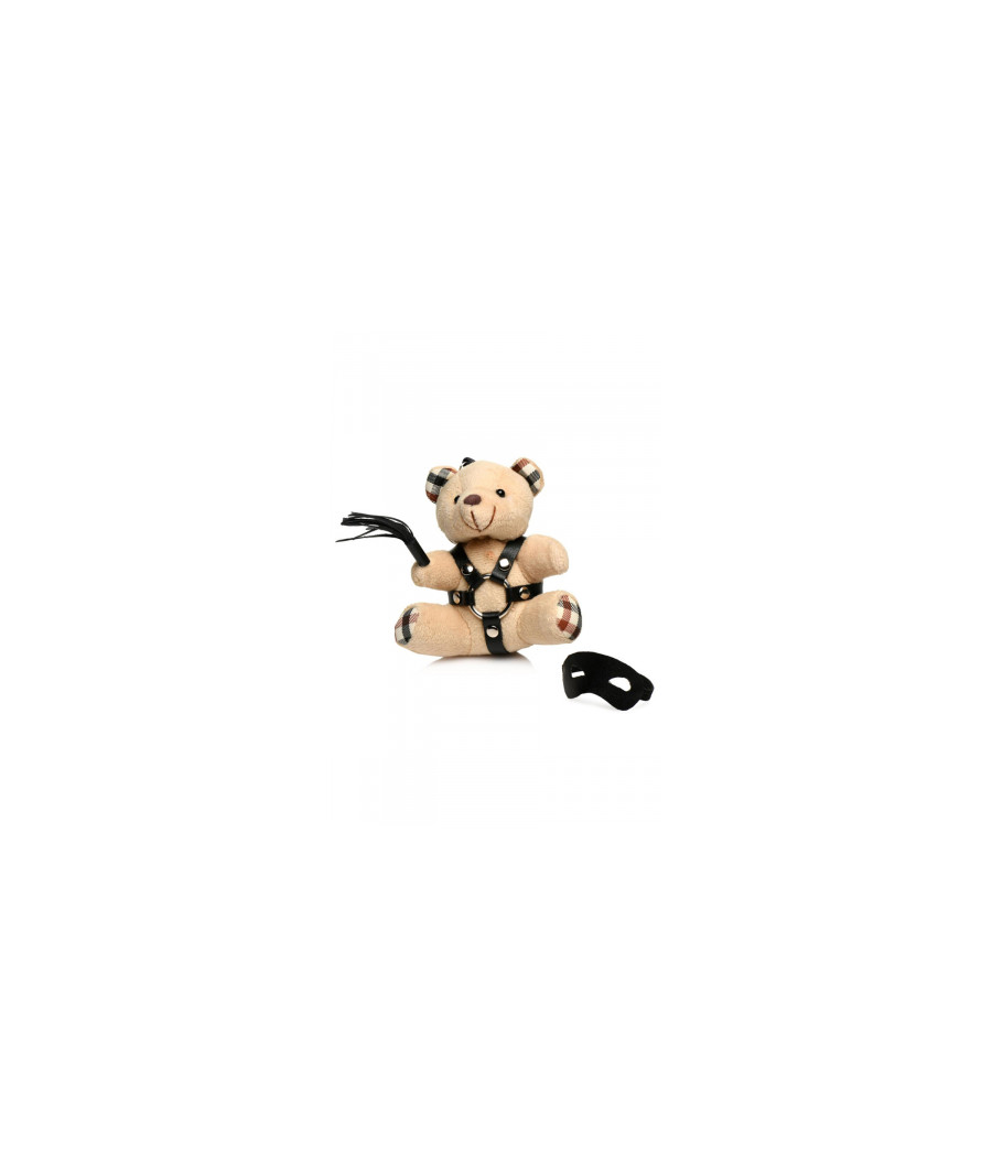 Porte-clés Teddy Bear BDSM avec martinet