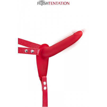 Gode ceinture rouge vibrant Fetish Tentation