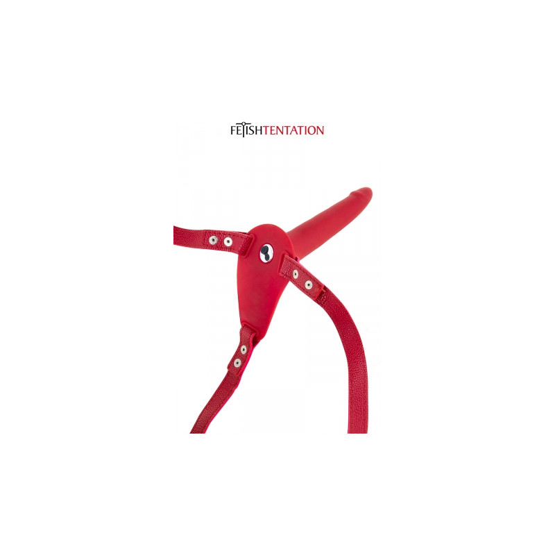 Gode ceinture rouge vibrant Fetish Tentation