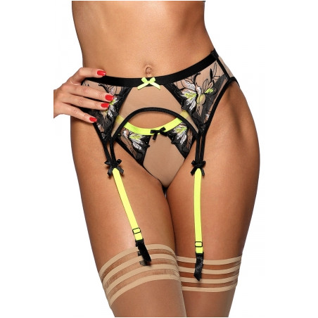 Porte-jarretelles chair et fluo V-10142 - Axami