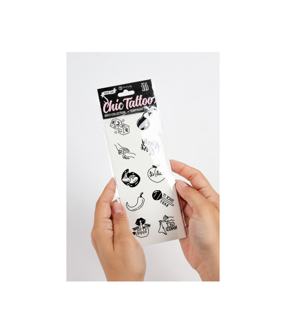 10 tatouages temporaires Spicy Collection - Secret Play
