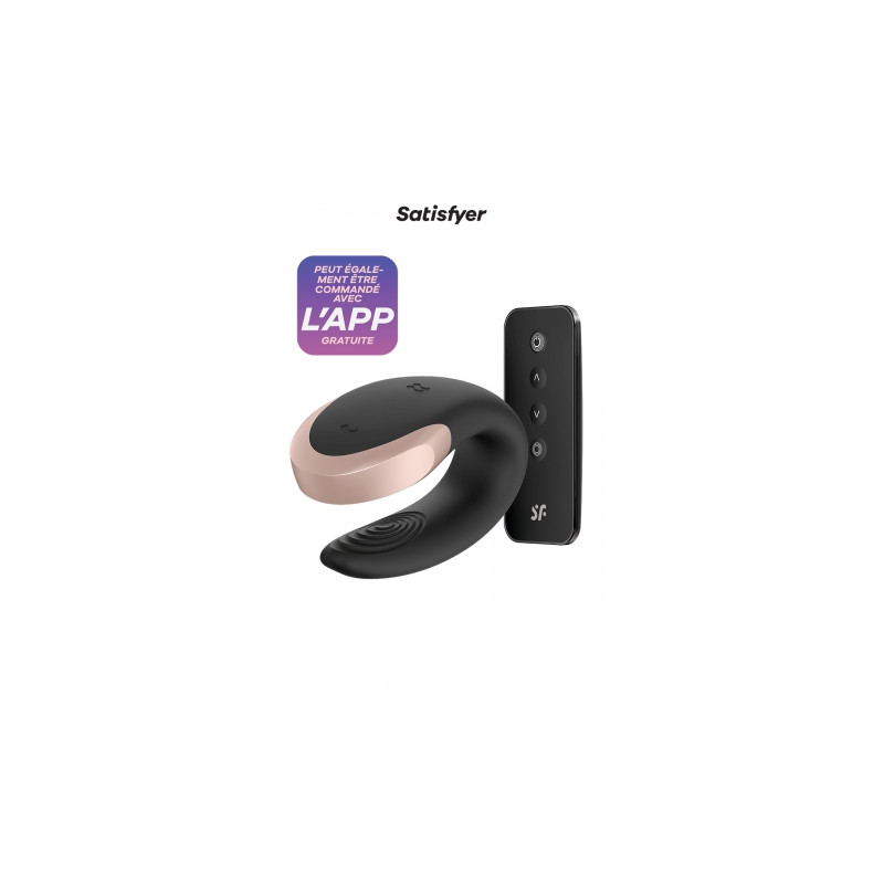Stimulateur Double Love noir - Satisfyer