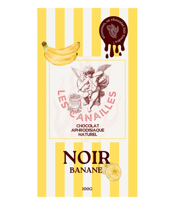 Chocolat noir banane - Tablette 100g - Les canailles
