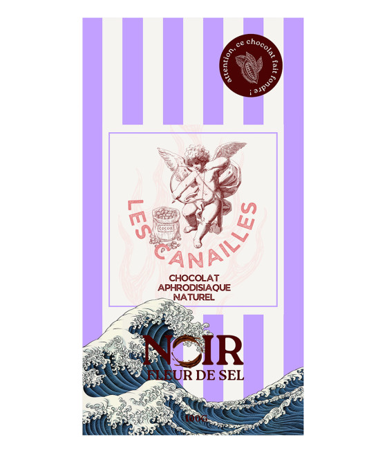 Chocolat noir fleur de sel - Tablette 100g - Les canailles
