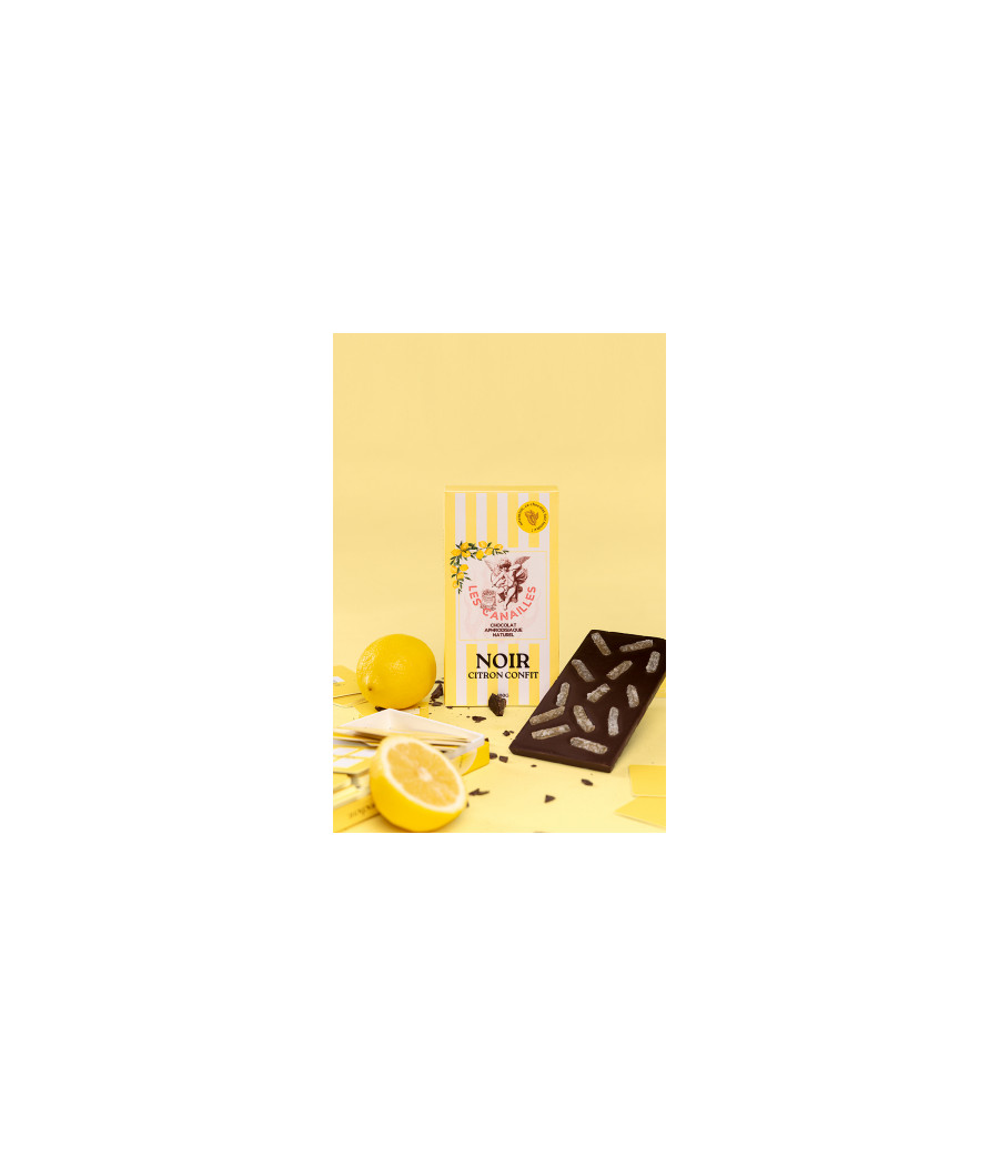 Chocolat noir citron confit - Tablette 100g - Les canailles