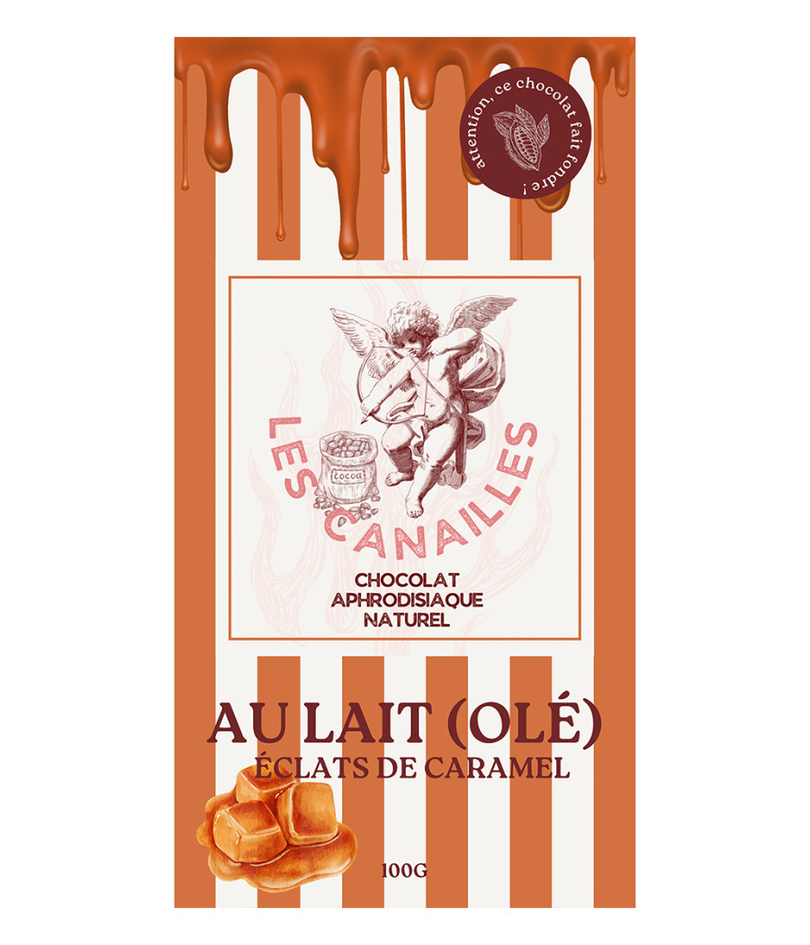 Chocolat au lait éclats de caramel - Tablette 100g - Les canailles