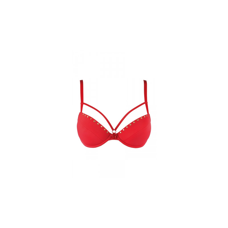 Soutien-gorge push-up rouge V-10351 - Axami