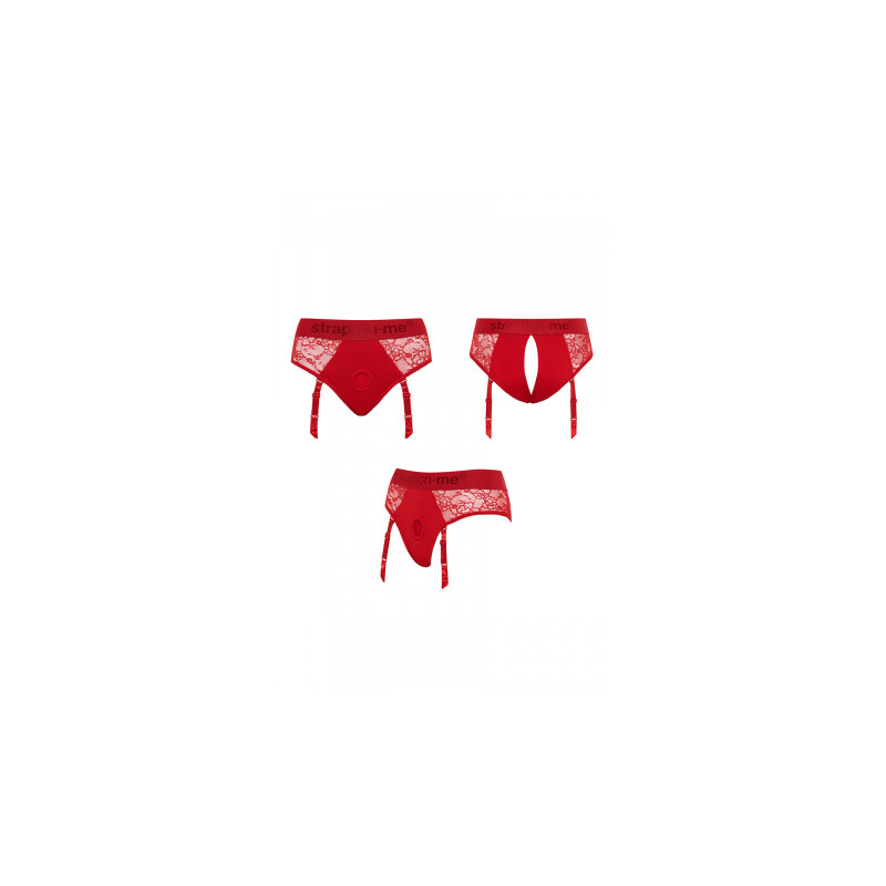 Harnais lingerie Diva (rouge) - Strap On Me