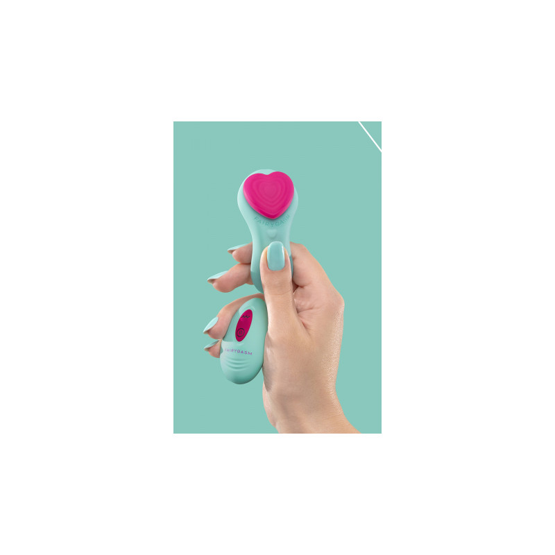 Stimulateur télécommandé de culotte HeartGem vert - FairyGasm