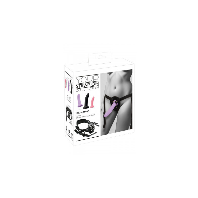 Gode ceinture avec 3 dildos inclus - You2Toys