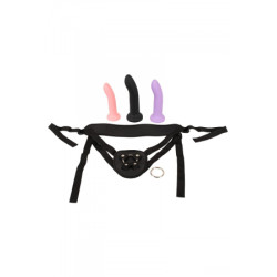 Gode ceinture avec 3 dildos inclus - You2Toys